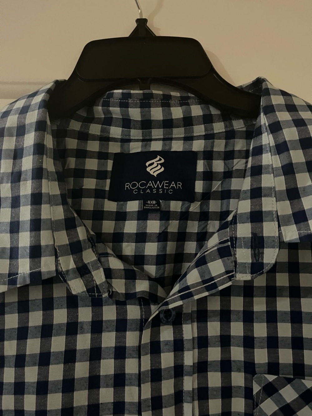 RocaWear Men’s  Blue & White Striped Check Shirt
